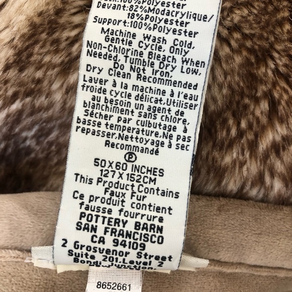 Pottery barn throw soft brown and tan 50x60 - Picture 6 of 7